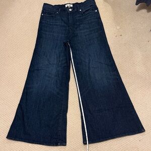 Frame Denim Dark Indigo Wide-Leg Jeans